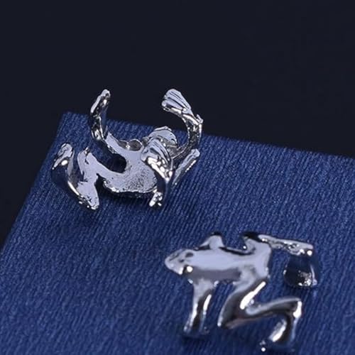 Frodete Silver Frog Earrings for Women Christmas Stocking Stuffers Vintage Frogs Shaped Stud Earrings Funny Cute 3D Animal Earrings Jewelry Gifts - Image 5