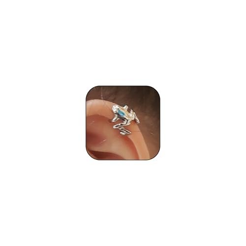 Frodete Silver Frog Earrings for Women Christmas Stocking Stuffers Vintage Frogs Shaped Stud Earrings Funny Cute 3D Animal Earrings Jewelry Gifts - Image 1