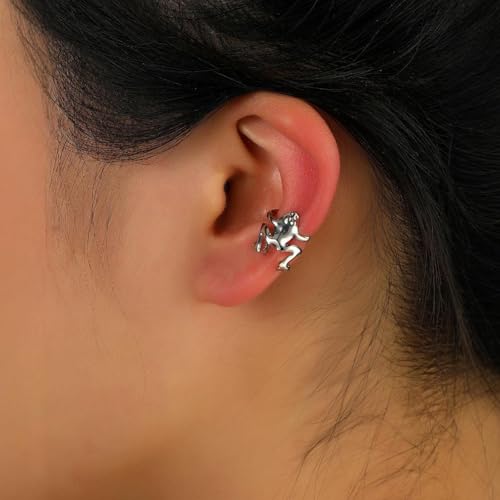 Frodete Silver Frog Earrings for Women Christmas Stocking Stuffers Vintage Frogs Shaped Stud Earrings Funny Cute 3D Animal Earrings Jewelry Gifts - Image 2
