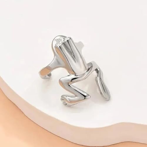 Frodete Silver Frog Earrings for Women Christmas Stocking Stuffers Vintage Frogs Shaped Stud Earrings Funny Cute 3D Animal Earrings Jewelry Gifts - Image 4