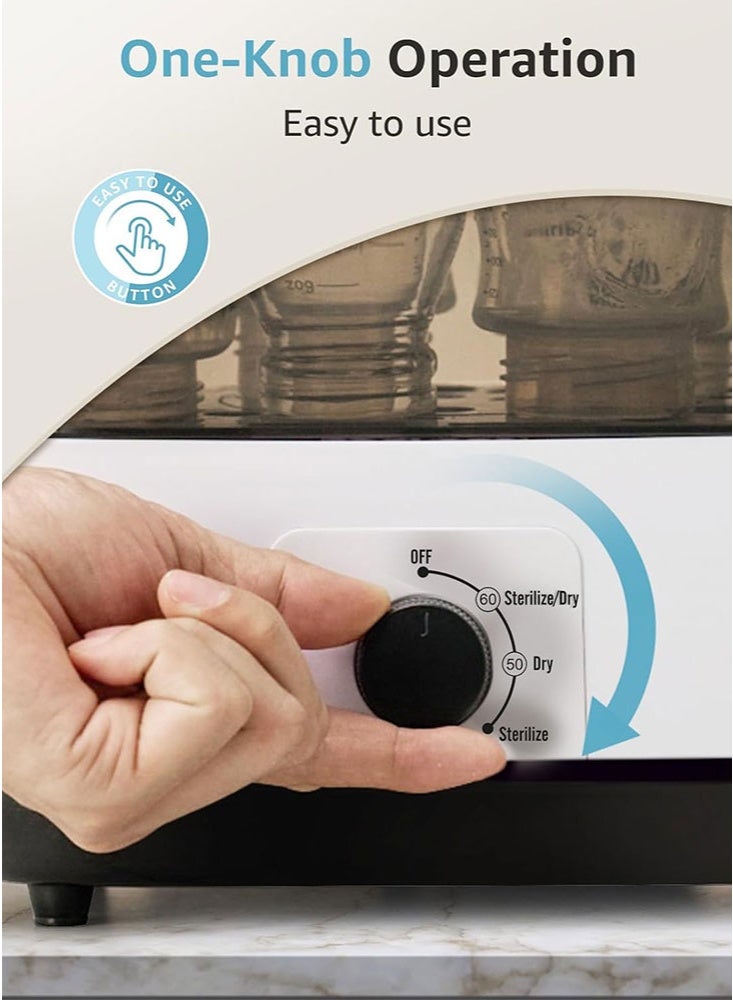 Super ZYouth Bottle Sterilizer and Dryer, Electric Steam Baby Bottle Sterilizer for Baby Bottles, Pacifiers and Breast Pump Parts, Large Capacity, 72-Hour Sterile Storage - Image 4