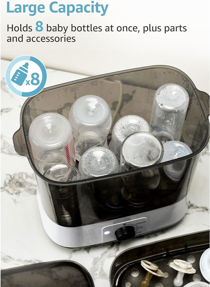 Super ZYouth Bottle Sterilizer and Dryer, Electric Steam Baby Bottle Sterilizer for Baby Bottles, Pacifiers and Breast Pump Parts, Large Capacity, 72-Hour Sterile Storage - Image 5