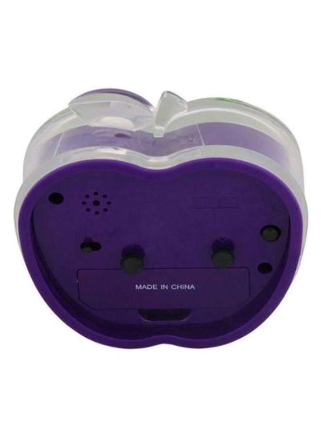 Silent Desk Clock for Children And Students Apple-Shaped Transparent Case - Image 2