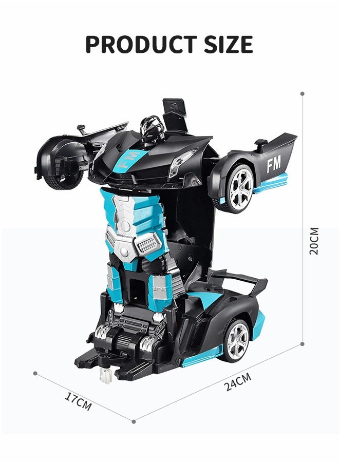 GROIC - Transform RC Car Robot LED Remote Control Car Transforming Robot 360° Speed Drifting one-click Deformation Remote Control Car Independent Robot Deformation RC Car Toy - Image 1