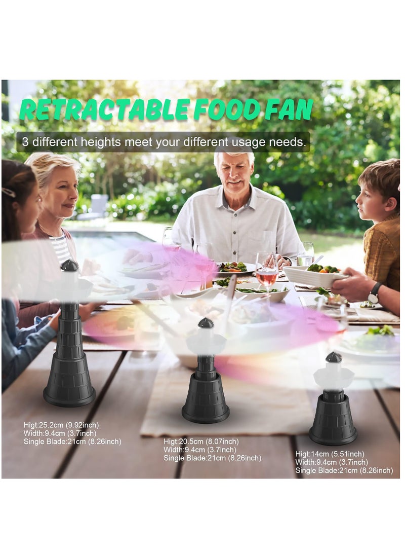 SOLARAE Fans for Tables, Fly repellers, Portable Food Fan with Aroma Diffuser Function, Holographic Blade & 3 Heights Adjustable, Table Food Fan for Outdoor Indoor, Picnic, and Restaurant - Image 5