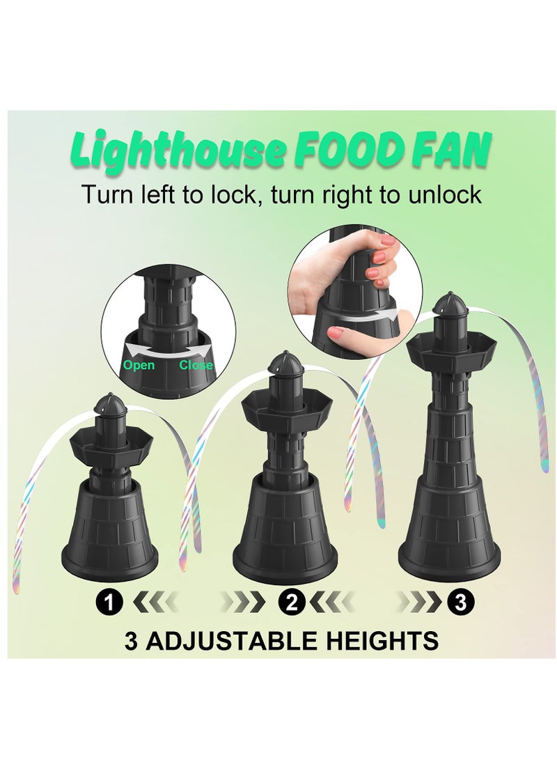 SOLARAE Fans for Tables, Fly repellers, Portable Food Fan with Aroma Diffuser Function, Holographic Blade & 3 Heights Adjustable, Table Food Fan for Outdoor Indoor, Picnic, and Restaurant - Image 4