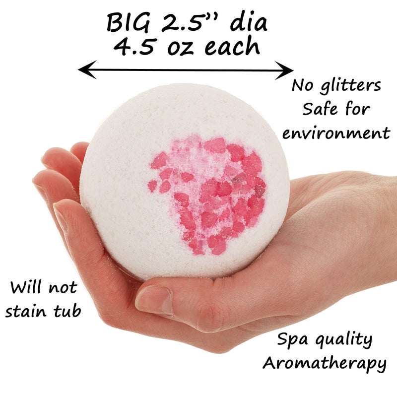 360Feel Bath Bombs Gift Set - Handcrafted Moisturizing Bath Bombs for Women Infused with Essential Oils - an Ideal Gift for Any Occasion - Non-Staining and Glitter Free Fizz - Large - Set of 10 - Image 3