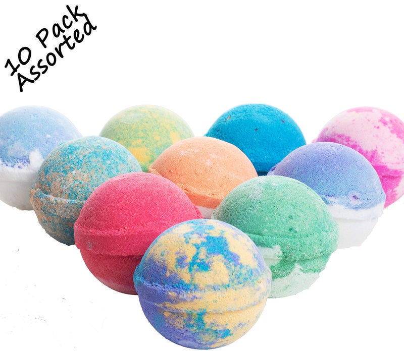 360Feel Bath Bombs Gift Set - Handcrafted Moisturizing Bath Bombs for Women Infused with Essential Oils - an Ideal Gift for Any Occasion - Non-Staining and Glitter Free Fizz - Large - Set of 10 - Image 4