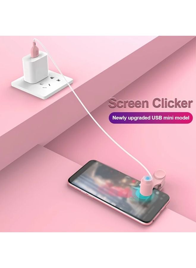 Pink Mini Screen Clicker Auto Like USB Touch Button Three Speed Adjustable Silent - Image 5
