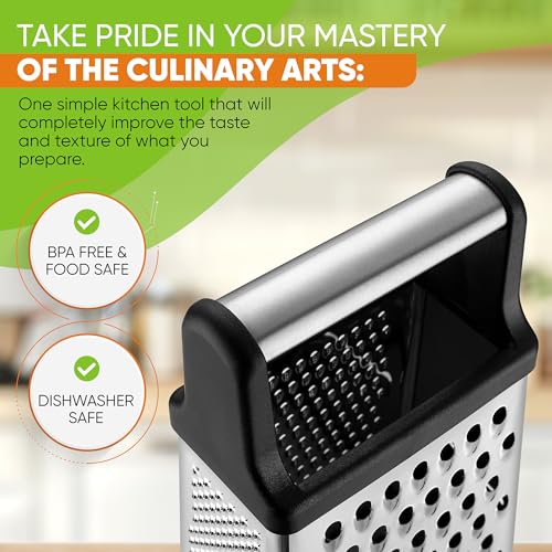 Spring Chef 4 Sides Stainless Steel Grater Box, X-Large - Image 5