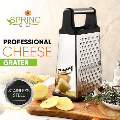 Spring Chef 4 Sides Stainless Steel Grater Box, X-Large - Image 2