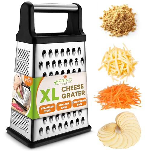 Spring Chef 4 Sides Stainless Steel Grater Box, X-Large - Image 1