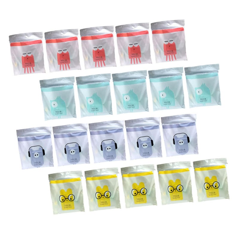 أكياس قمامة PEVA مقاومة للتسرب 40 قطعة، أكياس قمامة لاصقة محمولة للسيارة والمنزل - Image 1