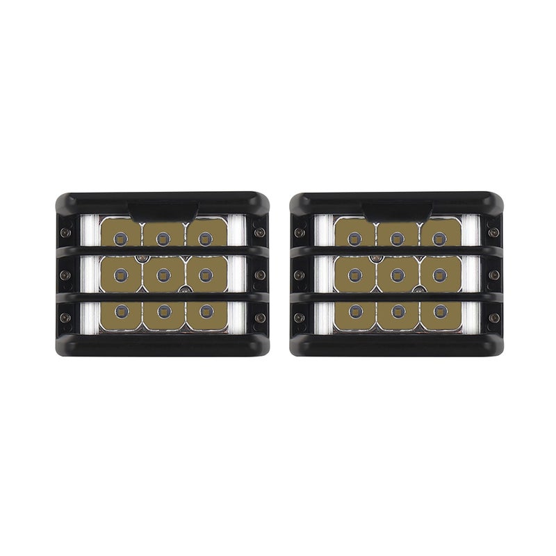 Pair of 4inch 36W LED Light Bar Work Light Side Shooter Turn Signal Lamp Road Driving Light with Wiring Harness for Jeep Car Truck SUV Boat Marine - Image 1