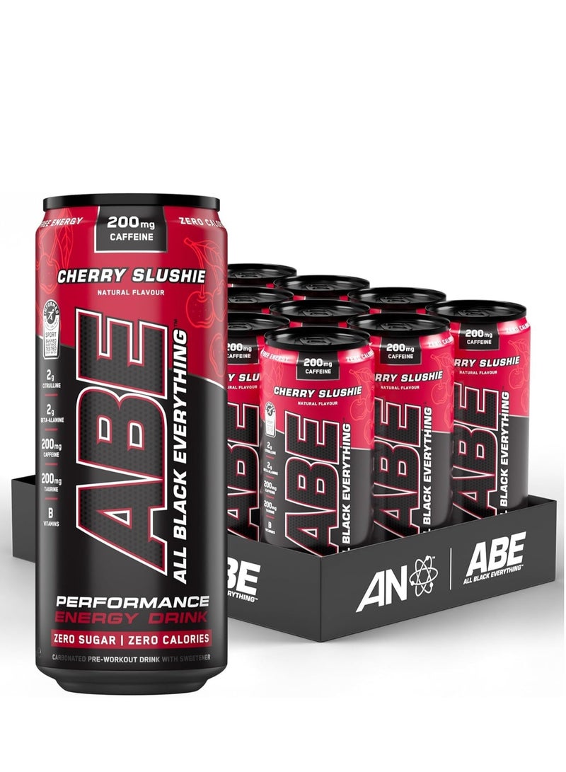 Applied Nutrition ABE Energy Pre Workout Drink Food Supplement Cherry slushie 330ml pack of 12 - Image 1