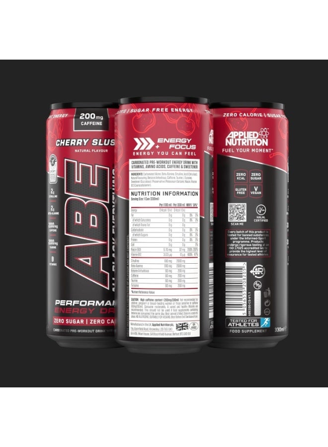 Applied Nutrition ABE Energy Pre Workout Drink Food Supplement Cherry slushie 330ml pack of 12 - Image 2