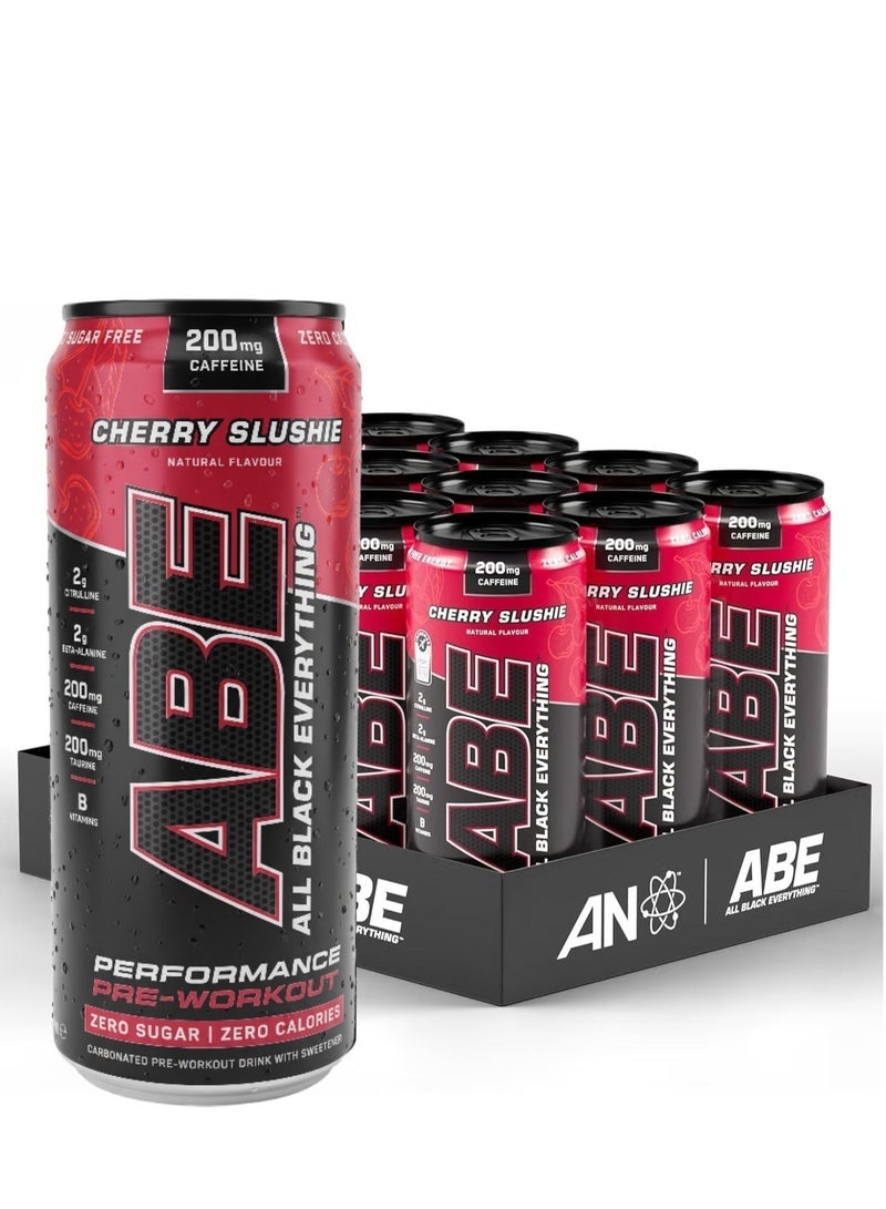 Applied Nutrition ABE Pre Workout Athletic Drink Food Supplement Cherry slushie 330ml pack of 12 - Image 1
