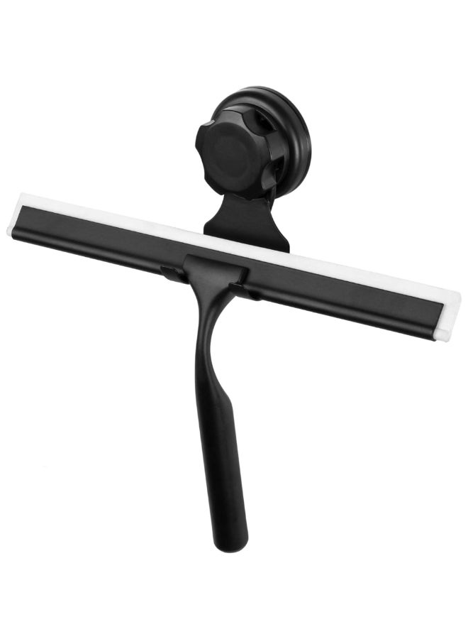 COMPACTOR Suction Cup Wall Mounted Shower Squeegee Black and White 23.5 x 25.4 x 5.5 cm RAN9785 - Image 1