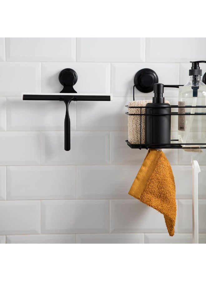 COMPACTOR Suction Cup Wall Mounted Shower Squeegee Black and White 23.5 x 25.4 x 5.5 cm RAN9785 - Image 5