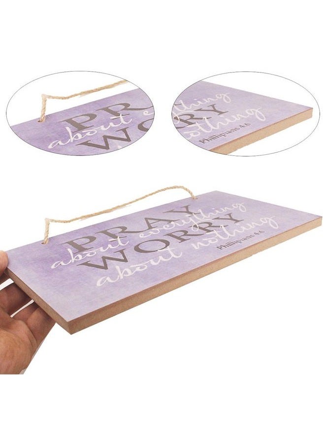 Highland Graphics Pray About Everything Wooden Sign Decor 9.5" by 5.75" 41-250 (Premium Edition) - Image 4