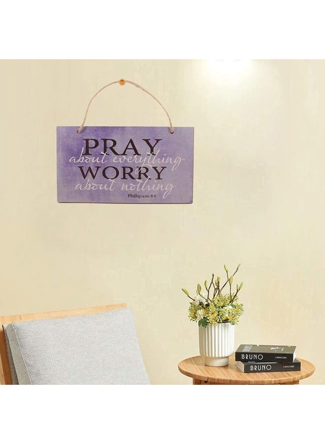 Highland Graphics Pray About Everything Wooden Sign Decor 9.5" by 5.75" 41-250 (Premium Edition) - Image 5