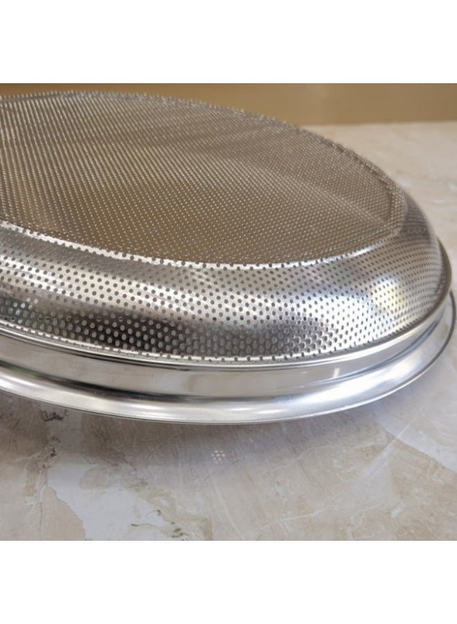 Stainless Steel Sieve For Flour Sand Grain Filtering Precision Mesh Plate Modern Simple Style Non-Patented Product From Chaoshou-Specifications:Add Steel Ring 52cm(40/box)  - Image 1