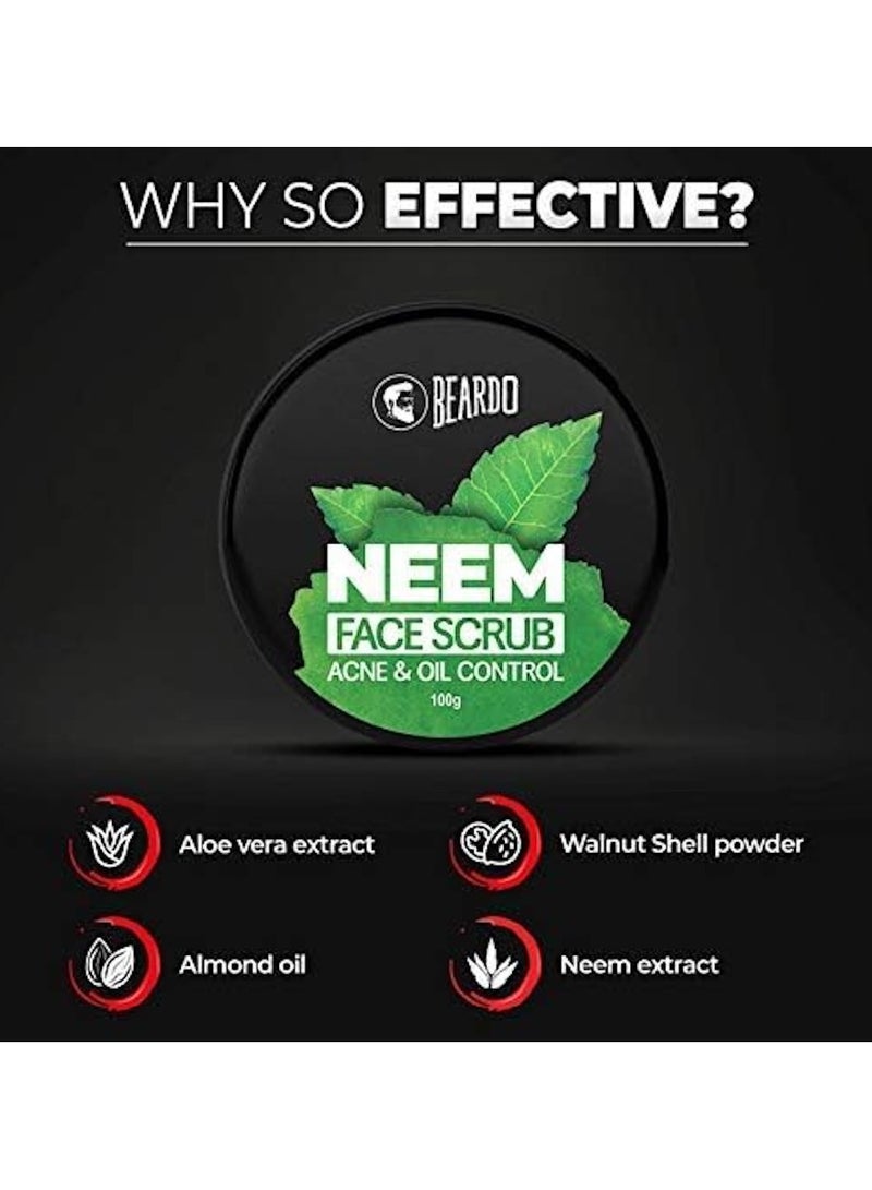 BEARDO مقشر الوجه من BEARDO بنبات النيم للرجال، 100 جرام - Image 3