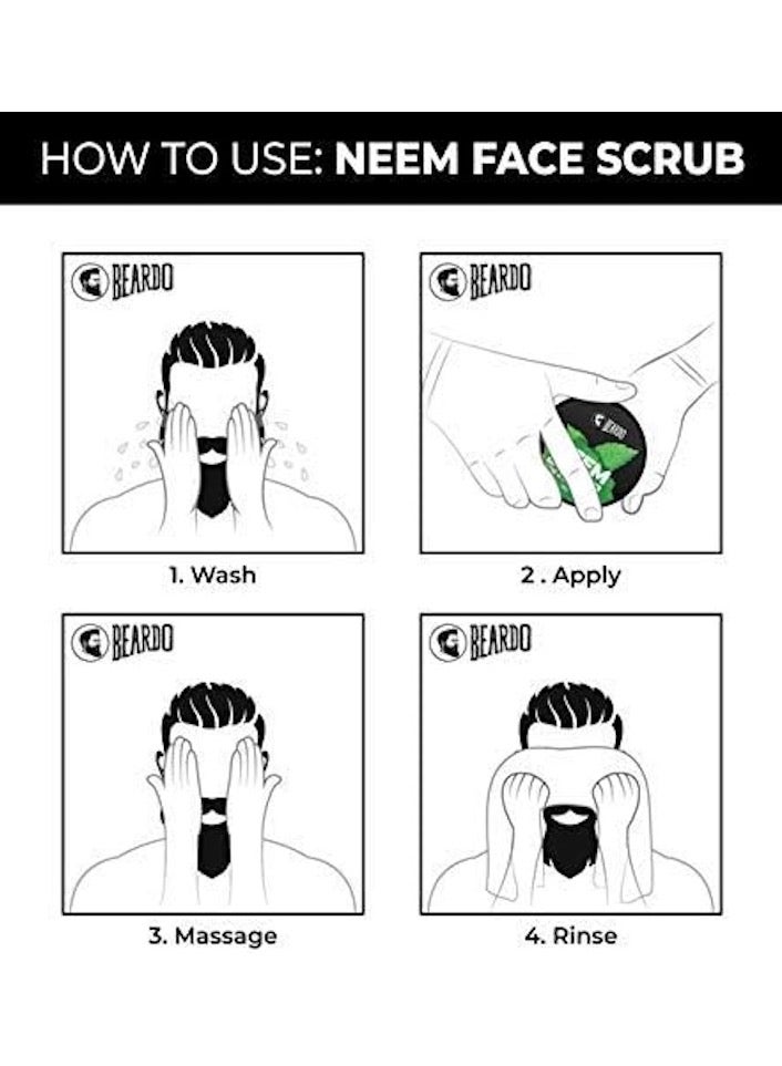 BEARDO مقشر الوجه من BEARDO بنبات النيم للرجال، 100 جرام - Image 4