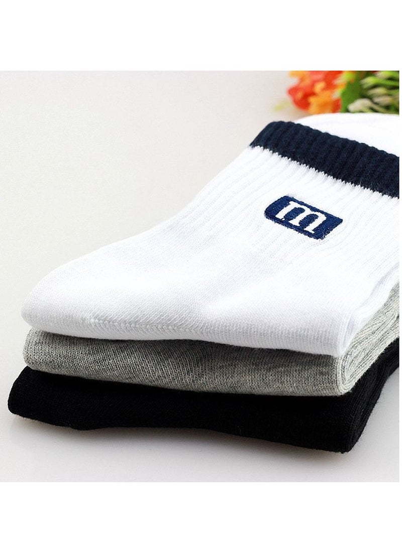 General Basketball Socks, Men's Sports Socks Thickened Mid Tube Badminton Socks Running Socks Outdoor Elite Socks, Sweat Absorbing Non-Slip Basketball Socks for Teens and Adults (3 Pairs)  - Image 4