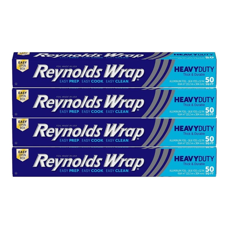 Reynolds Wrap Aluminum Foil Heavy Duty 50 sq ft Pack of 4