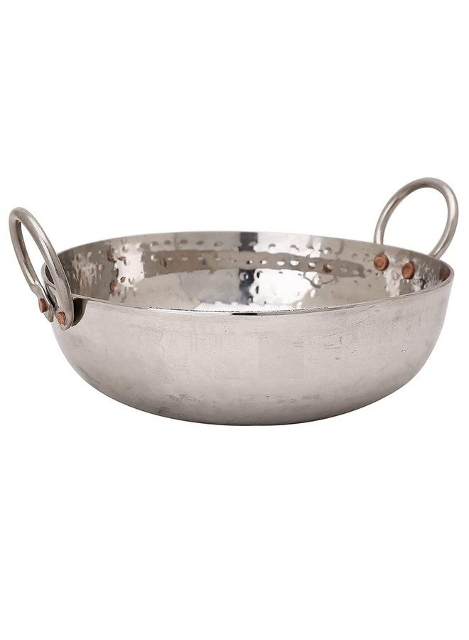 KC Sandwich Bottom Heavy Guage Stainless Steel Hammered Kadhai Cookware(1500 ML) - Image 2