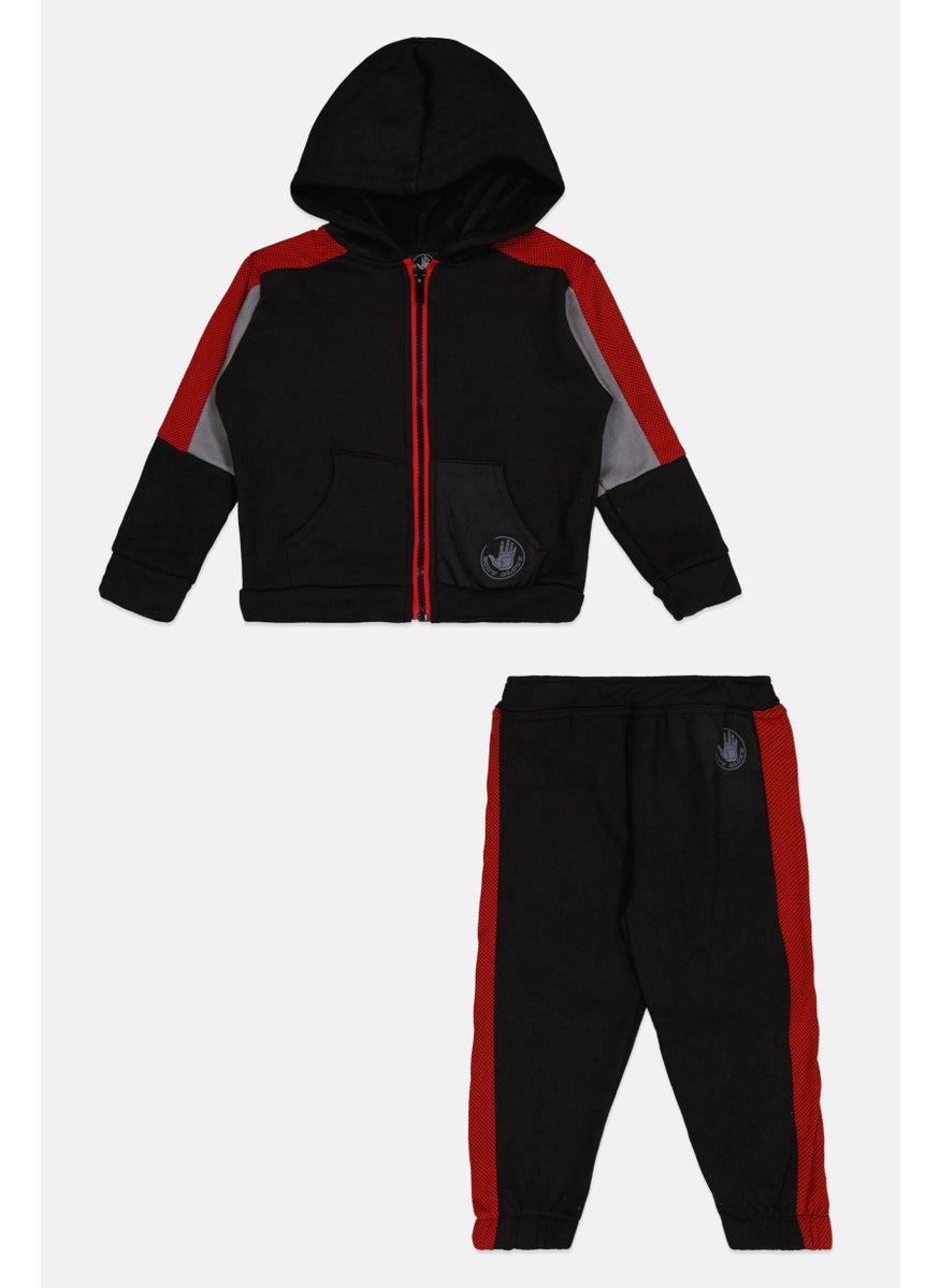 Body Glove - Toddlers Boy 2 Pieces Brand Logo Tracksuit, Black Combo - Image 1