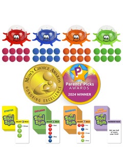 Funwares Funwares Colorful Squid Squish: Dynamic Floor Game for Kids, Boosts Kids' Learning and Coordination, Counting and Number Game, Active Play, and Quick Thinking, 2-4 Players, Ages 4-8.  - Image 1