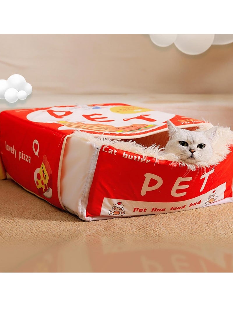 General - Indoor Cat Bed  Cat Beds  Rectangular Snack Shape Comfortable Cat House  Soft  extendable cat bed with zipper that is machine washable - Image 1