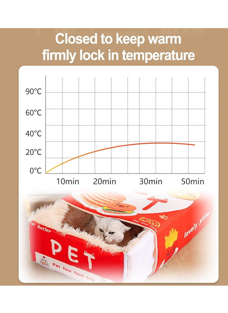 General - Indoor Cat Bed  Cat Beds  Rectangular Snack Shape Comfortable Cat House  Soft  extendable cat bed with zipper that is machine washable - Image 1