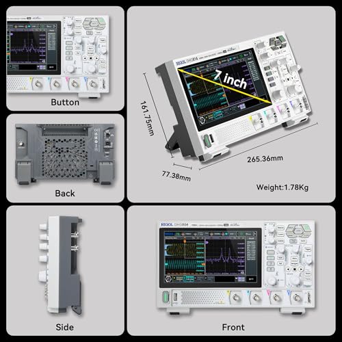 RIGOL Digital Oscilloscope DHO804 70MHz Frequency Band + 12-bit Vertical Resolution + Maximum 1.25 GSa/s Sample Rate + 1000,000 wfms/s Waveform Capture Rate + 4 Analog Channels - Image 4