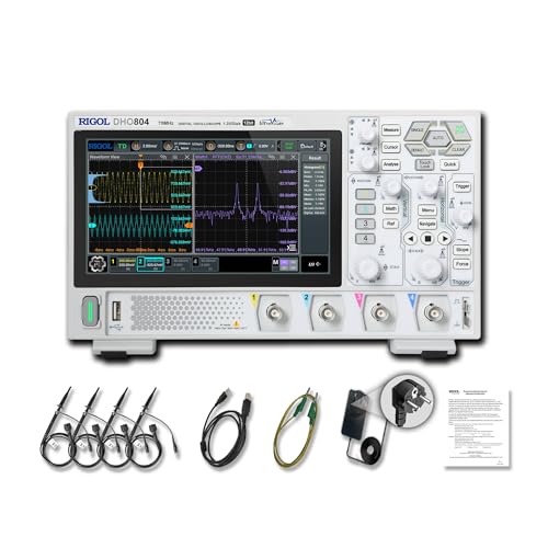RIGOL Digital Oscilloscope DHO804 70MHz Frequency Band + 12-bit Vertical Resolution + Maximum 1.25 GSa/s Sample Rate + 1000,000 wfms/s Waveform Capture Rate + 4 Analog Channels - Image 1