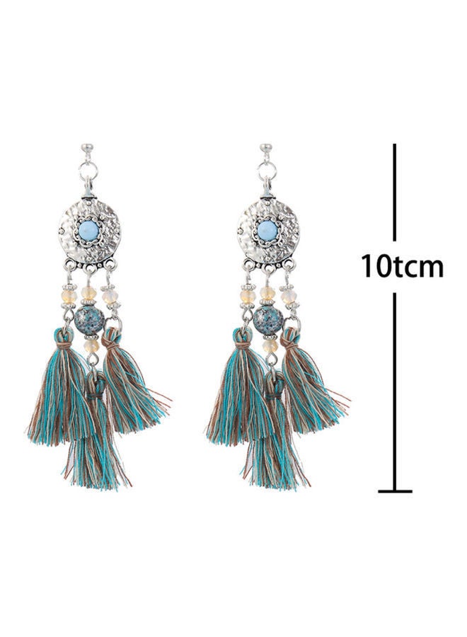 NIBEMINENT 925 Sterling Silver Disc Tassel Earrings  - Image 2