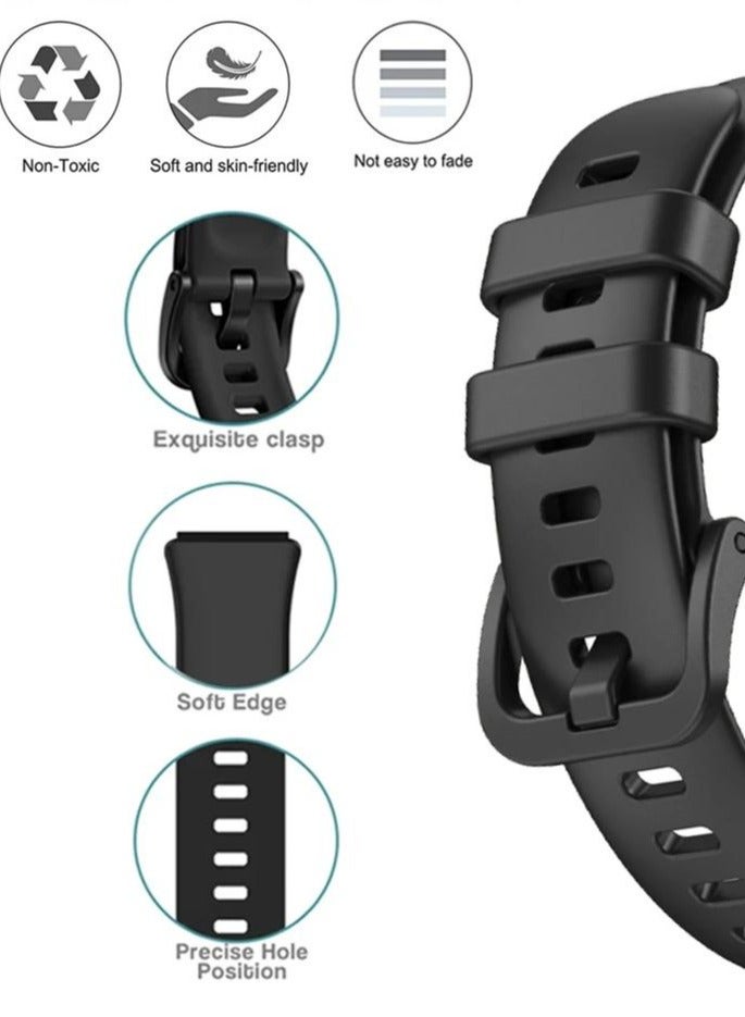Silicone Watchband For Huawei Band 8 Huawei Band 9 Strap SmartWatch WristbandBracelet Wriststrap Sport Replacement，Transparent Protective Shell