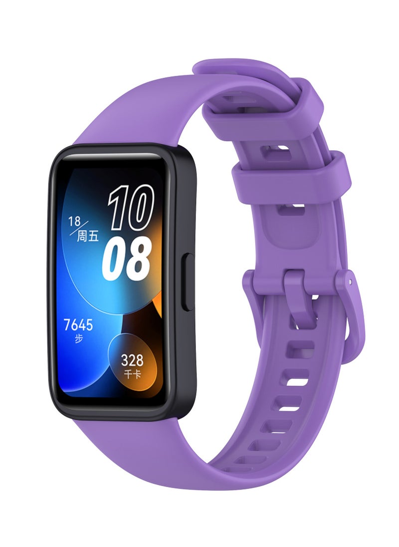 أتش دبليو سوار سيليكون لساعة Huawei Band 8 و Huawei Band 9 حزام ساعة ذكية أساور سوار بروسليت رياضي للإستبدال، غطاء واقي شفاف  - Image 2