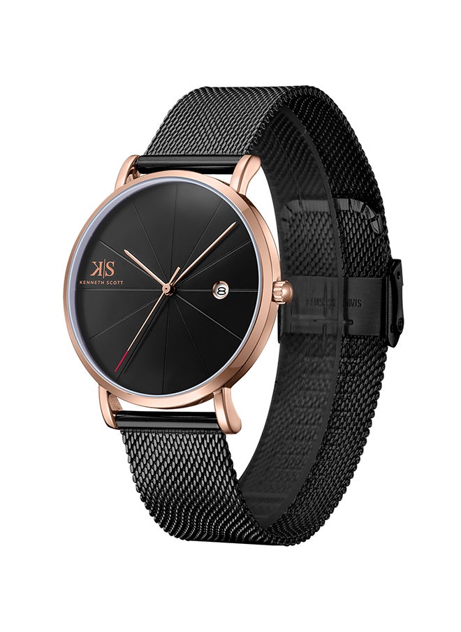 KENNETH SCOTT Men's Stainless Steel Analog Watch K22013-KMBB - 40 mm  - Image 2