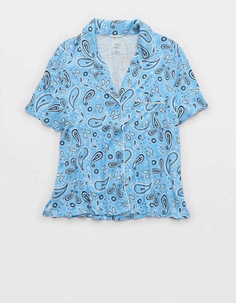Aerie  Aerie Real Soft® Short Sleeve Pajama Shirt for Women | Best Price UAE