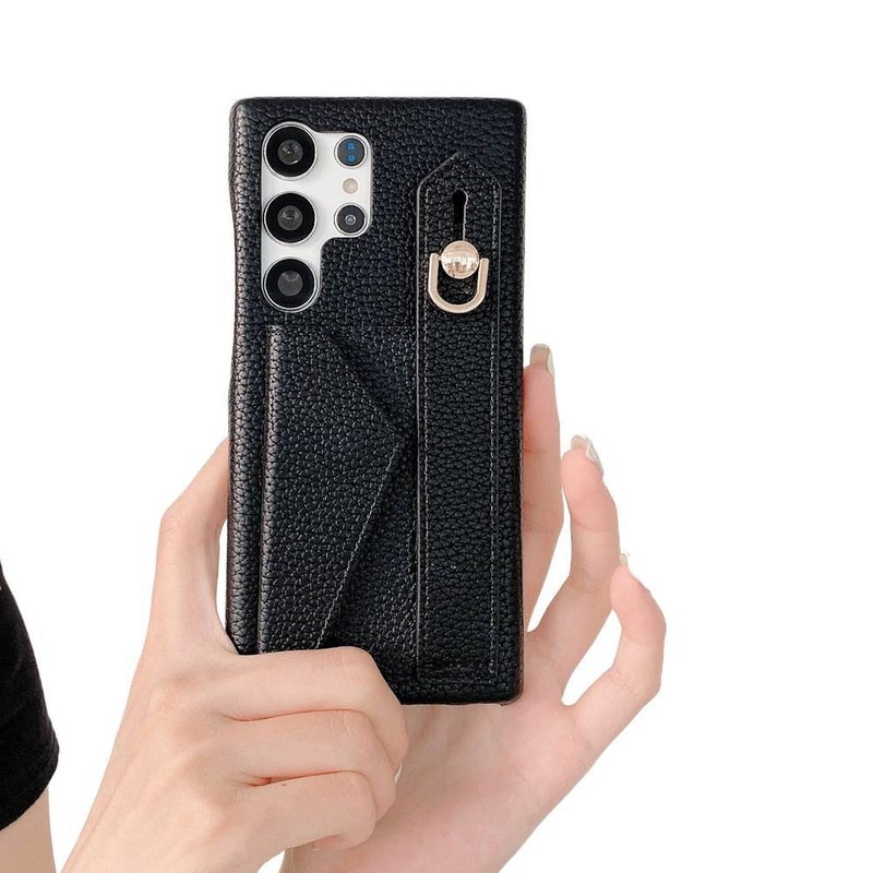 Protective Case | Black | PU+PET Card Holder | Cover for samsunga22/a22s - Image 1