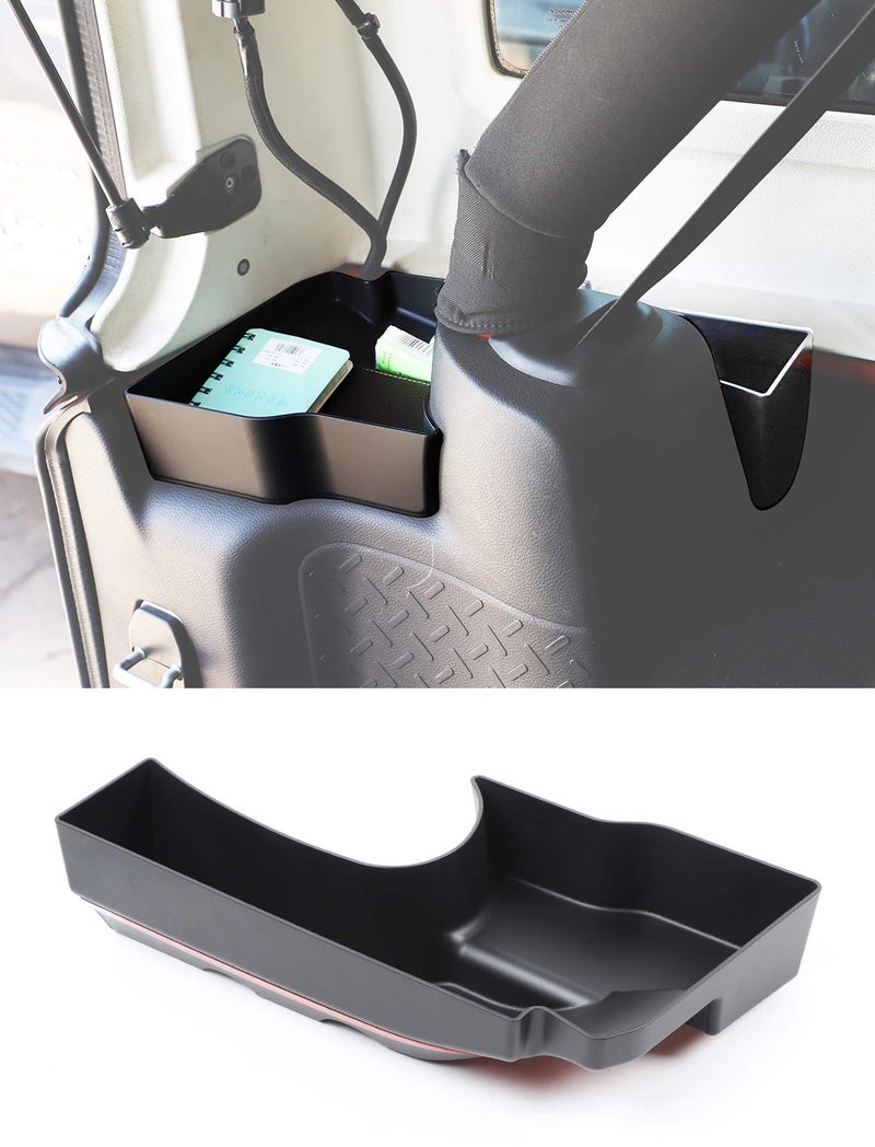 Savadicar Wheel Well Storage Bin Rear Trunk Organizer Cargo Storage Tray for 20112018 Jeep Wrangler JK JKU 24 Door Interior Storage Expansion Accessories Left Side Black 1 PCS