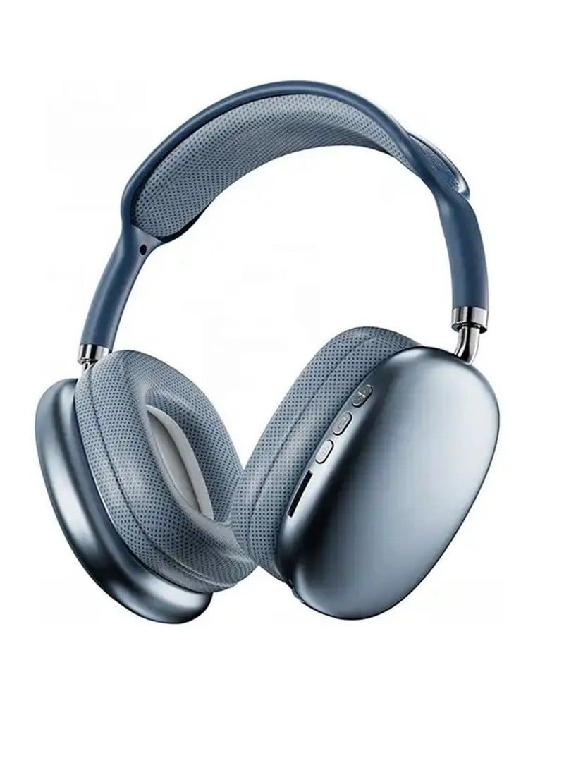 P9 Bluetooth Over-Ear Headphones Blue - Image 2