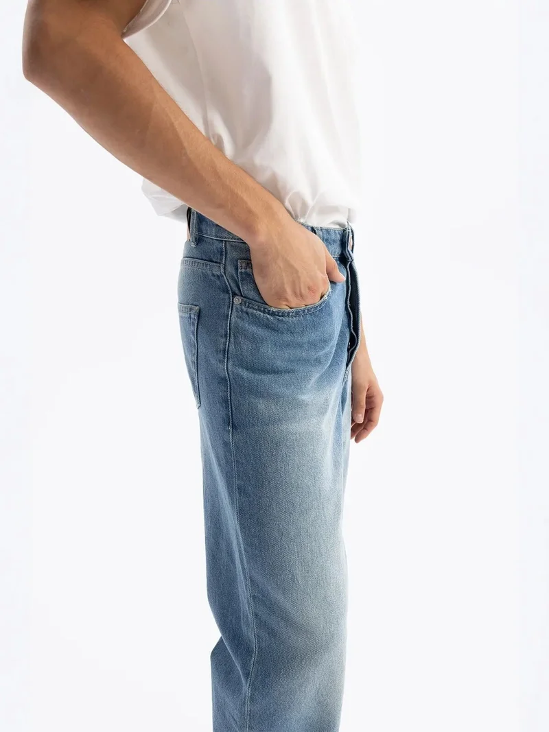 Giesto Maya Blue GIESTO Regular Fit Denim Jeans for Men | Best Price UAE