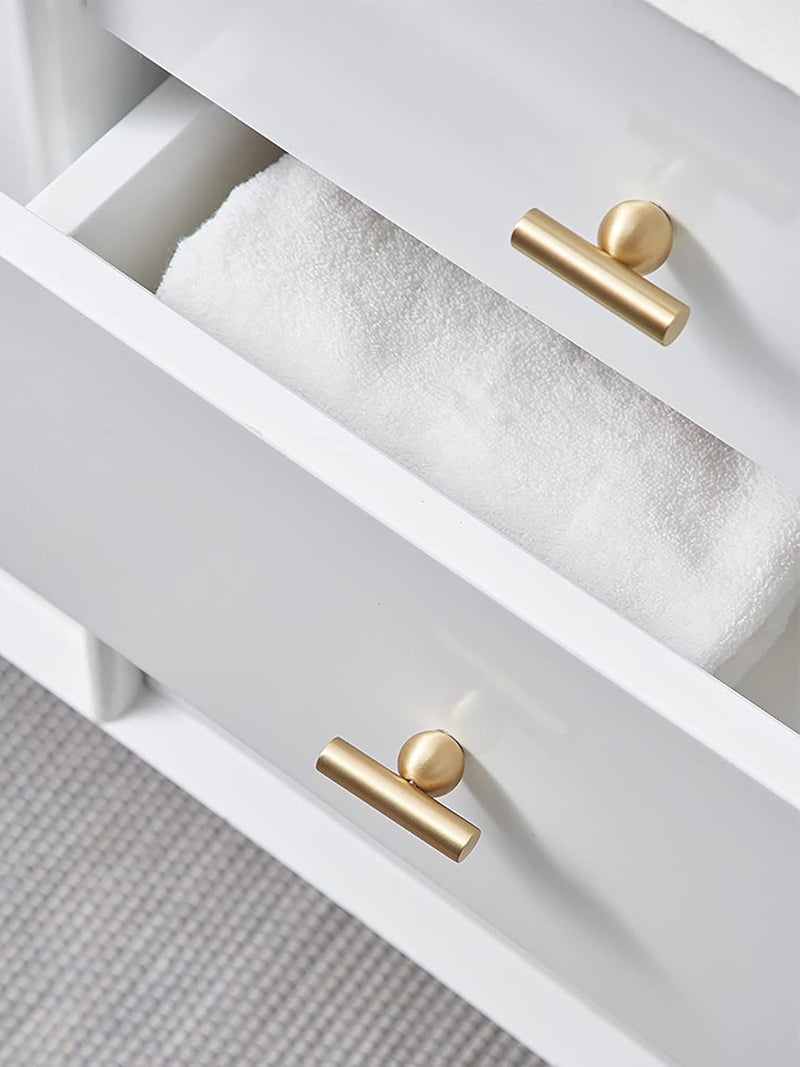 MANTARA B0057T50 Brass Furniture Cabinet Handle Black Kitchen Drawer pulls Pure Copper Brass Handle Drawer Cabinet Closet Door Small Handle Cabinet Door Gold - Image 1