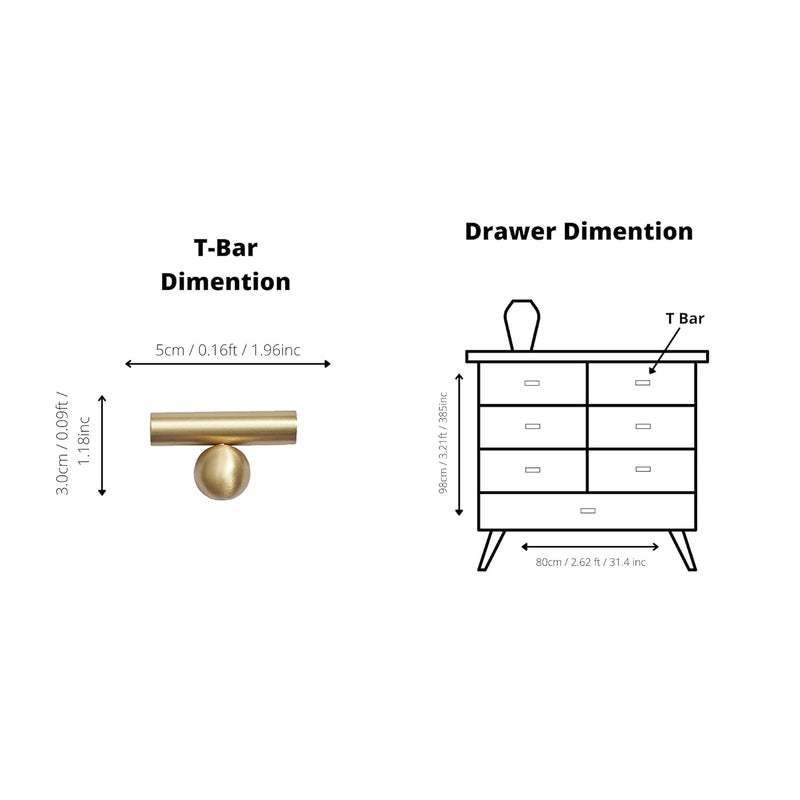 MANTARA B0057T50 Brass Furniture Cabinet Handle Black Kitchen Drawer pulls Pure Copper Brass Handle Drawer Cabinet Closet Door Small Handle Cabinet Door Gold - Image 3