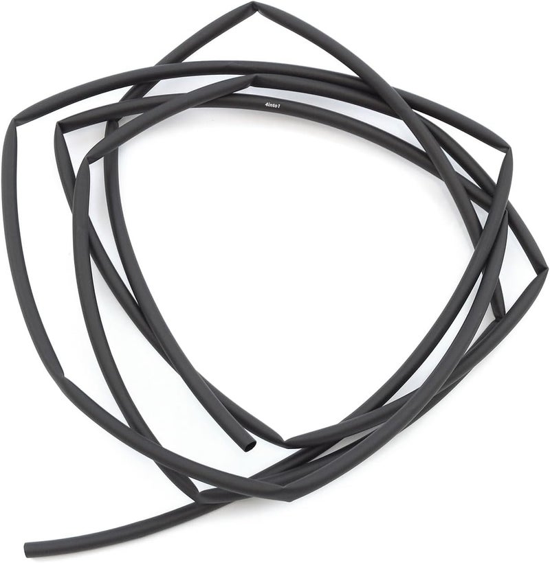 3/8" Dual Wall Heat Shrink Tubing - Adhesive Lined - 10 Foot Roll 3:1 Ratio - Marine Grade Waterproof - Automotive and Industrial Use - 9.5mm Black