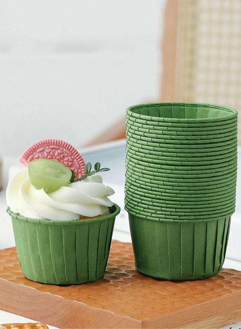 50pcs Cupcake Cups with Oilproof Baking Liners with Aluminum Foil Rims  - Image 1
